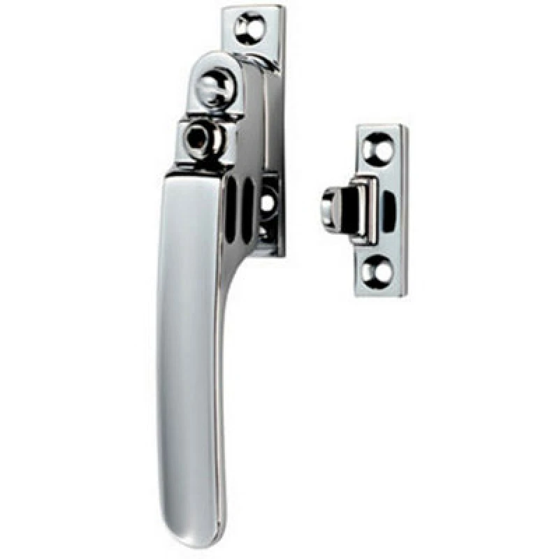 Image of Loops Locking Casement Window Fastener with Night Vent 16 x 60mm Polished Chrome Multi