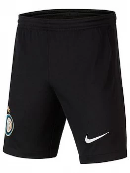 Image of Nike Youth Inter Milan 20/21 Home Shorts - Black, Size S
