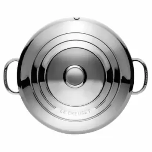 Image of Le Creuset 24cm Signature Stainless Steel Casserole With Lid