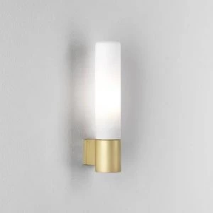 Image of 1 Light Bathroom Wall Light Matt Gold IP44, G9