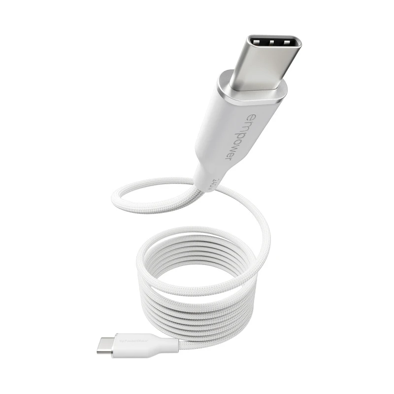 Image of PanzerGlass PanzerGlass empower by Magnetic 240W USB-C to USB-C Cable USB 2.0 1.5M Silver White EM84572