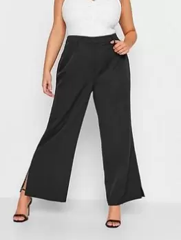 Image of Yours Split Flare Trouser Black, Size 24, Women