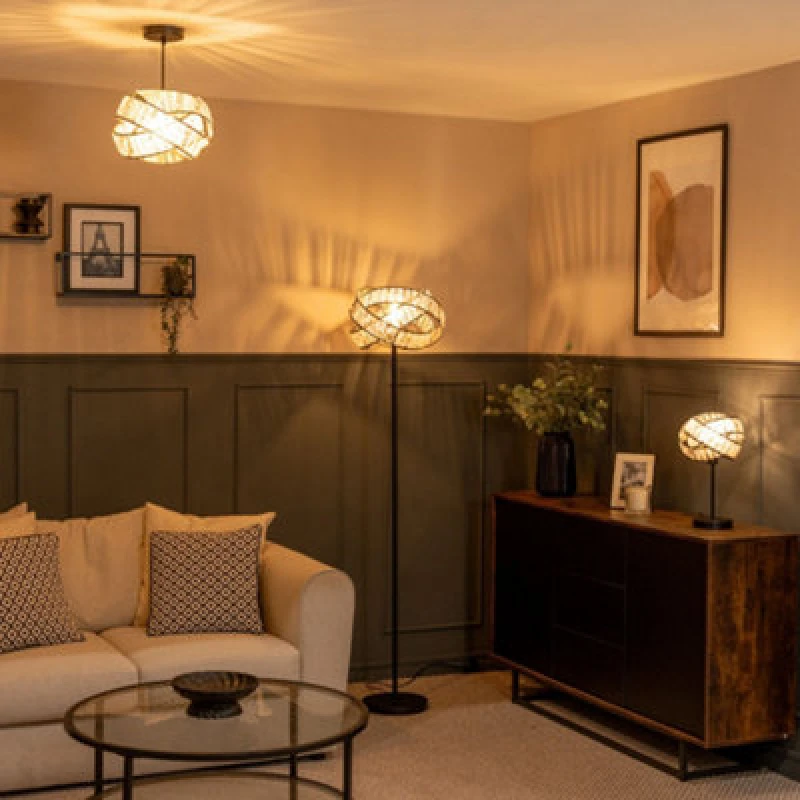 Image of ValueLights Hudson Jewel Twist Table Lamp Natural