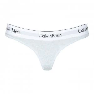 Image of Calvin Klein Cotton Thong - Wedgewood Hthr
