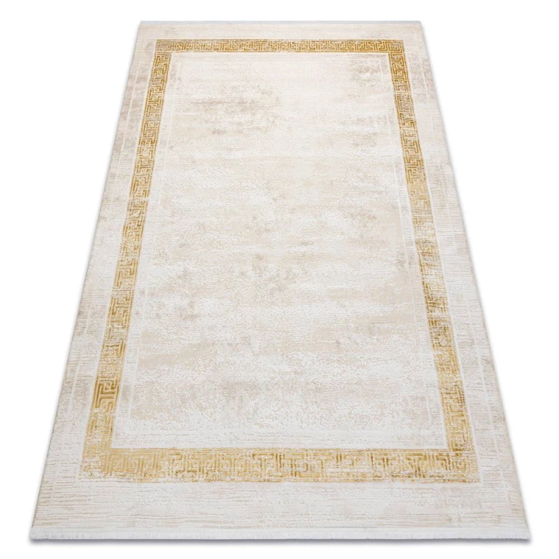 Image of RugsX Modern Carpet Duke 51524 Cream / Gold - Frame, Greek Structured, Very 240X330 Cm