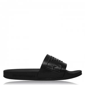 Image of Emporio Armani Logo Sliders Black Size 10 Men