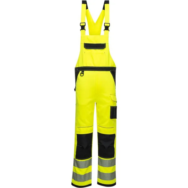 Image of Portwest PW3 Hi Vis Bib and Brace PW344YBRXL Colour: Yellow / Black
