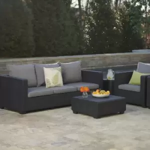 Image of Salta 5 Seater Sofa Set Dark Grey