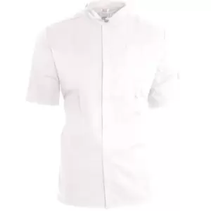 Image of Le Chef Unisex ThermoCool Chefs Prep Jacket (S) (White/Black) - White/Black