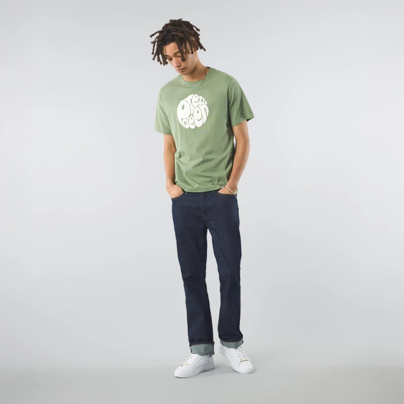 Image of Pretty Green Mens Gillespie Logo Regular Fit T-Shirt Light Green male Small