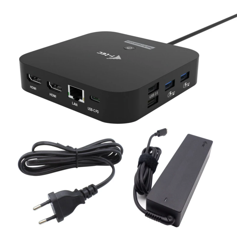 Image of i-tec i-tec USB-C Dual HDMI Docking Station with Power Delivery 100 W + Universal Charger 100W C31DUALHDMIDPD100UK