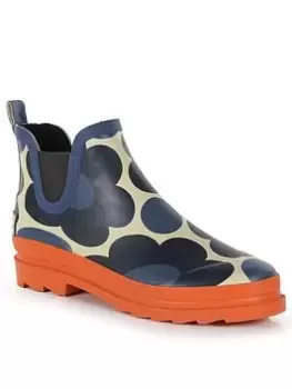 Image of Regatta X Orla Kiely Ankle Wellington Boot - Blue Floral, Blue Floral, Size 6, Women