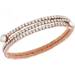 Image of Ladies Swarovski PVD rose plating Twisty Bracelet