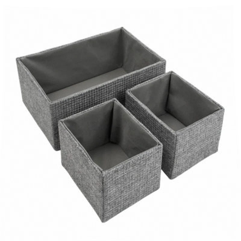 Image of Jvl Chroma Rectangular Storage Baskets - Set Of 3