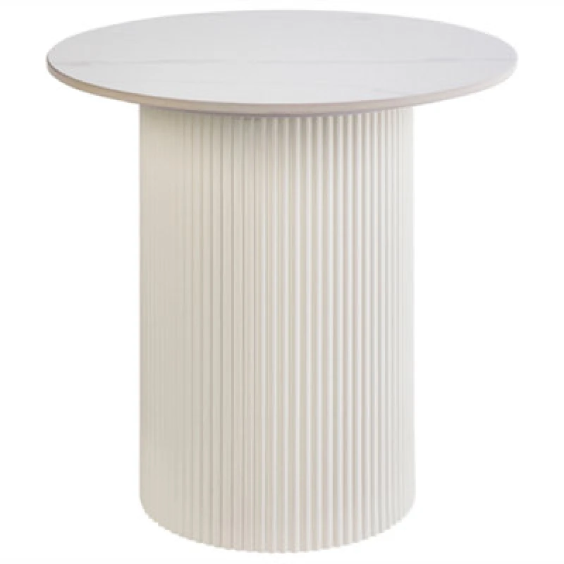 Image of Beliani Side Table Leona Ceramic Light Beige