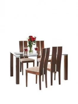 Image of Julian Bowen Set Of Cayman Table & 4 Cayman Chairs