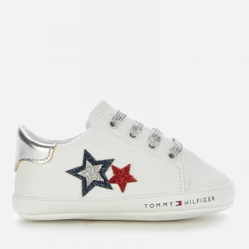 Image of Tommy Hilfiger Girls Lace-Up Shoe White/Blue/Red White/Blue/Red - 9-12 months
