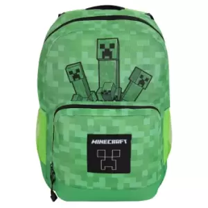 Image of Minecraft Childrens/Kids Three Creepers Pixel Backpack (One Size) (Green/Black)