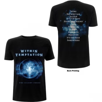 Image of Within Temptation - Silent Force Tracks Unisex Small T-Shirt - Black