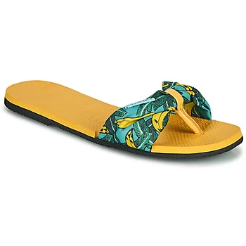 Image of Havaianas YOU SAINT TROPEZ womens Flip flops / Sandals (Shoes) in Yellow / 3,4 / 5,39 / 40,7.5,1 / 2 kid