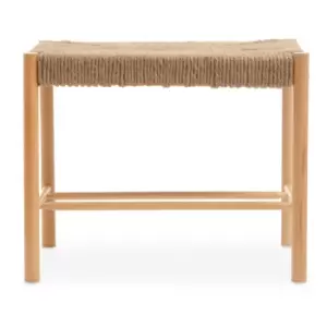 Image of Olivia's Beckett Small Bench Natural Rope & Natural Wood Frame