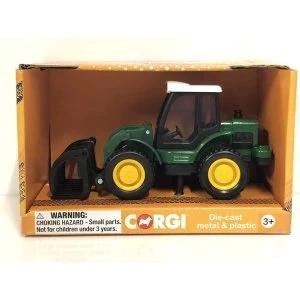 Image of Corgi Chunkies Farm Tractor With Clamp Diecast Toy