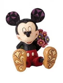 Image of Disney Traditions Disney Traditions Mickey Mouse With Flowers Figurine