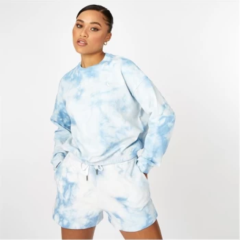Image of Jack Wills Tie Dye Crew Neck Sweatshirt - Blue Tie Dye
