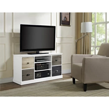 Image of Dorelhome - Mercer White TV Cabinet Console Unit For TVs Up To 50'