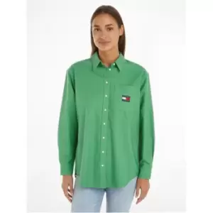 Image of Tommy Jeans Badge Boyfriend Shirt - Green