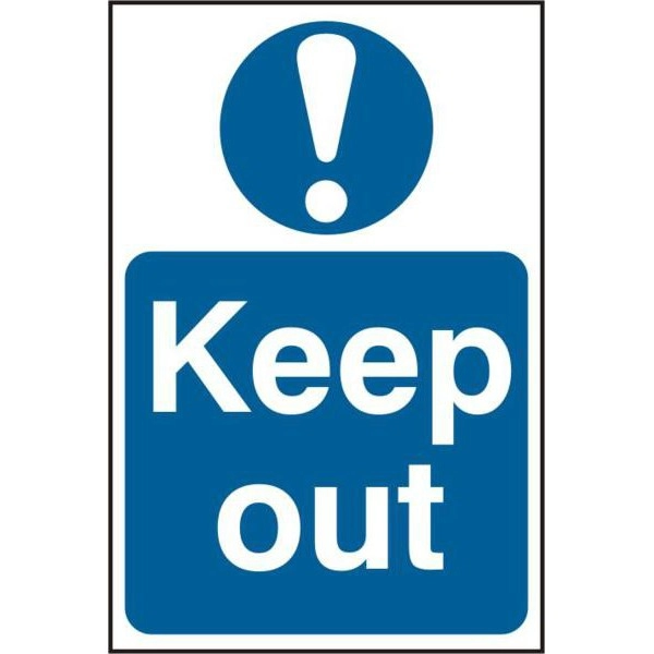 Image of ASEC Keep Out 200mm x 300mm PVC Self Adhesive Sign