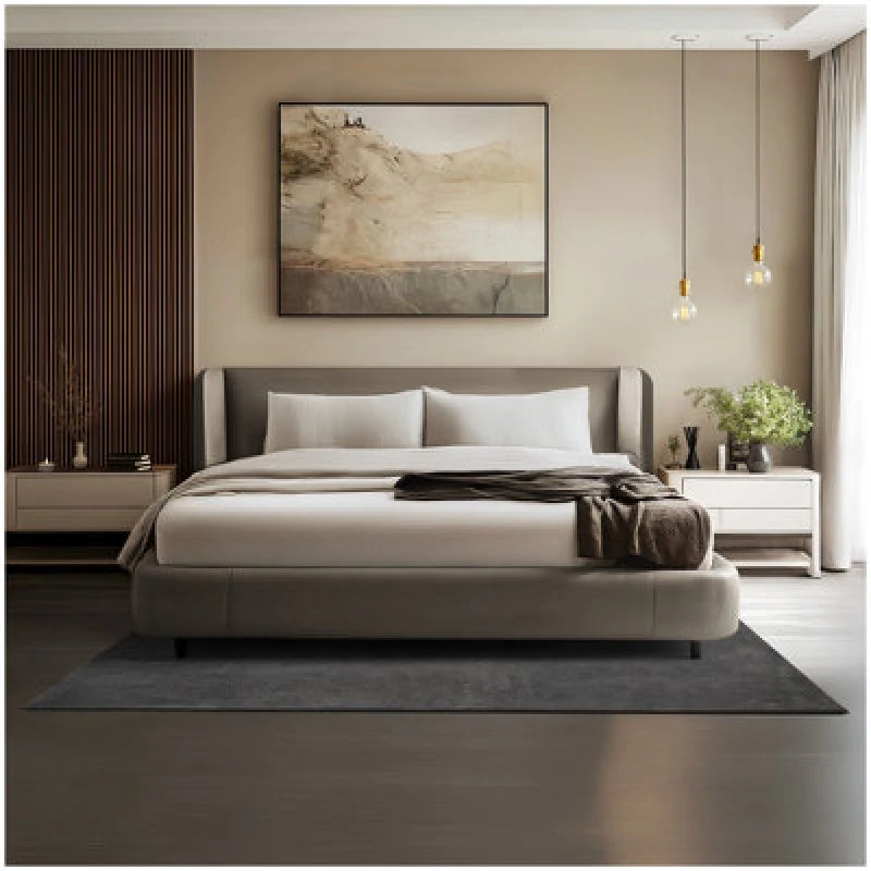 Image of Tectake Rug Zonelle - Short Pile And Ultra-Soft, Rectangular Or Round 140 X 200 Cm - Anthracite