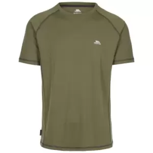 Image of Trespass Mens Albert Active Short Sleeved T-Shirt (S) (Chive)