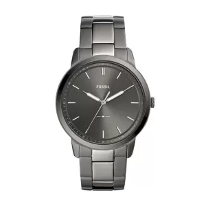 Image of Fossil Mens The Minimalist Three-Hand Stainless Steel Watch - Smoke