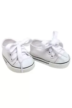 Image of Sophia's 18" Baby Doll Trainers with Laces, White Dolls Shoes