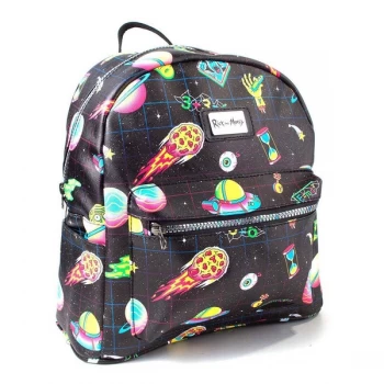 Image of Rick And Morty - Space Sublimation All-Over Print Backpack - Black