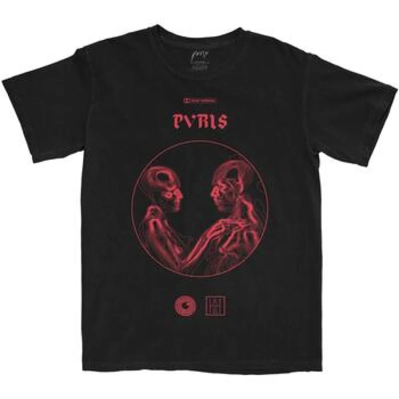 Image of Pvris Pvris Men Lovers Cotton T-Shirt in Black Size: 2X-large Black XXL Male 5063300076309