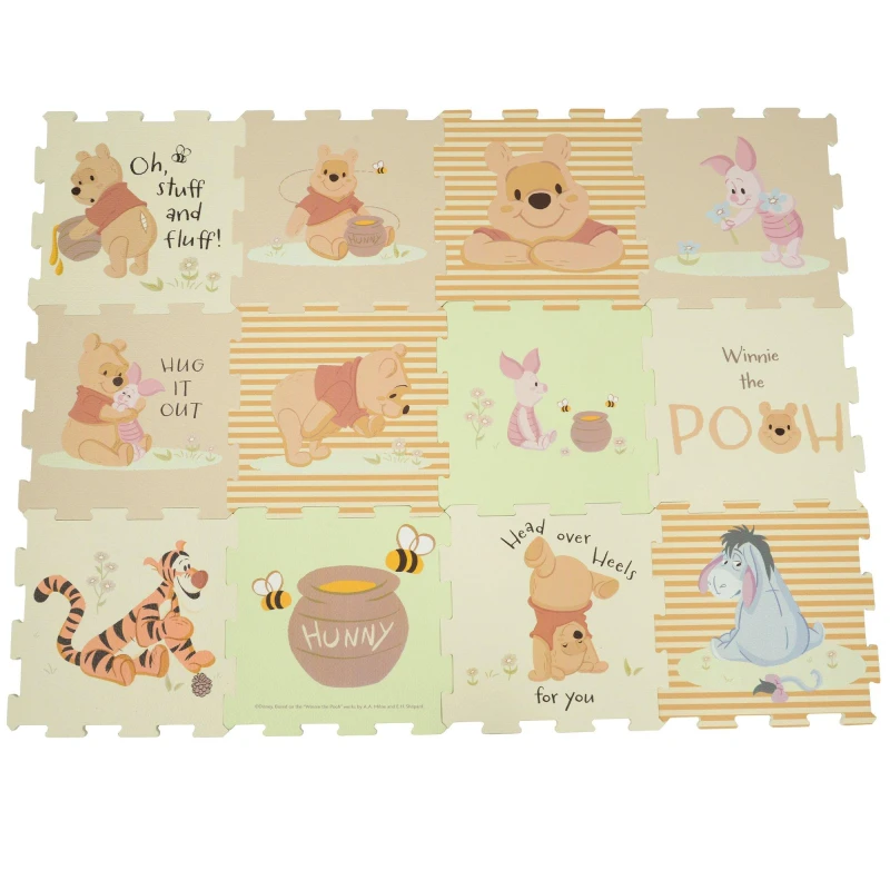 Image of Winnie The Pooh 12 Piece EVA Playmat Multicoloured unisex One Size