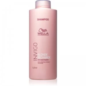 Image of Wella Professionals Invigo Blonde Recharge Colour-Protecting Shampoo for Blonde Hair Cool Blond 1000ml