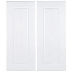 Image of IT Kitchens Chilton White Country Style Corner wall door W625mm Set of 2