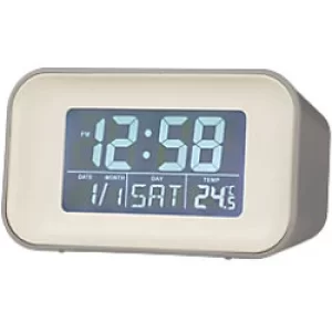 Image of Acctim Clock 15861 10cm x 4.7cm x 5.8cm Owl Grey