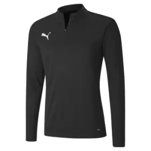 Image of Puma Ftblplay 1/4 Zip Top (medium, Puma Black/Asphalt)
