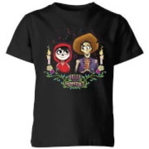 Image of Coco Miguel And Hector Kids T-Shirt - Black - 9-10 Years