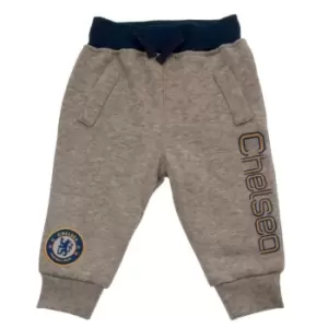 Image of Chelsea FC Baby Jogging Bottoms (6-9 Months) (Grey/Navy)