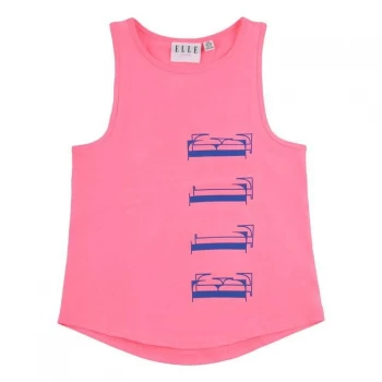 Image of Elle Logo Vest - Neon Pink