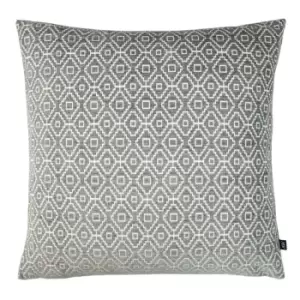 Image of Ashley Wilde Kenza Polyester Filled Cushion Polyester Viscose Cotton Smoke/Steel