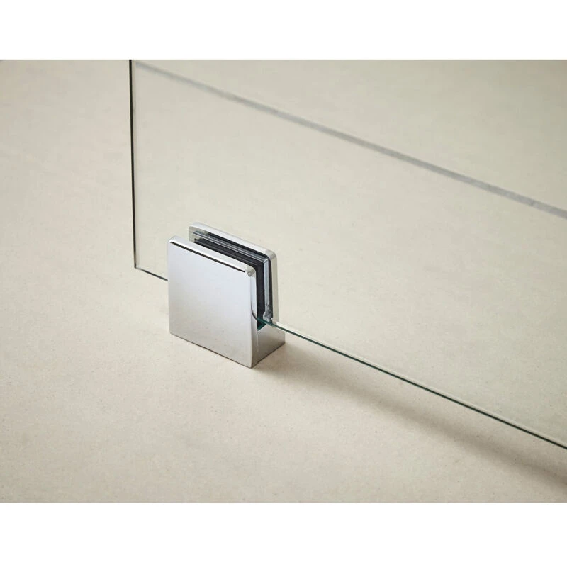 Image of NUIE Nuie Chrome Wetroom Shower Screen Support Foot & Wall Bracket - WRSF001 5055275823958