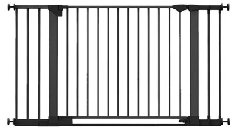 Image of Safetots Safestep Gate, Black, 138Cm - 145Cm, Extra Low Walkthough, 81Cm Extra Wide Doorway, Extra Wide Baby Gate