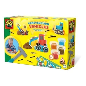 Image of SES Creative Childrens Modelling Dough Construction Vehicles Activity Set