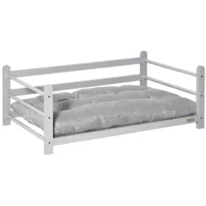 Image of Pawhut D04-222V71Gy Elevated Dog Bed With Cushion - Grey